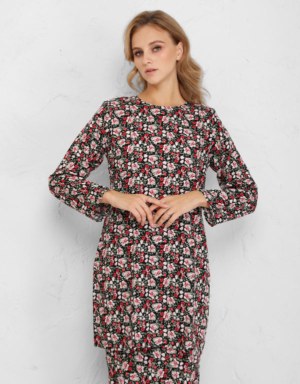 BAJU KURUNG PAHANG MODEN MADELEINE (BLACK)